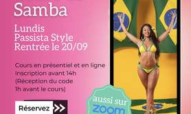 École Davina Samba  - Cours de Samba danse brésilienne les Lundis