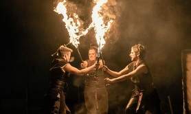 Clan muspellheim - spectacle de feu - Völuspà - spectacle de feu viking 