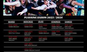 NKP DANSE NiKeenyaParadays  - Planning des cours saison 2023, 2024