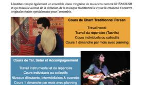 Institut des Musiques Persanes - Rentrée de l'Institut : cours et stages