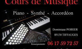 Dominique Poirier - Cours de piano, synthé, accordéon, formation musicale