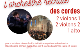 Orchestre baroque du CMAS recrute des cordes