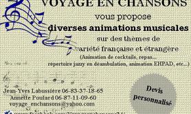 Voyage en chansons - Animation de vos événements musicaux