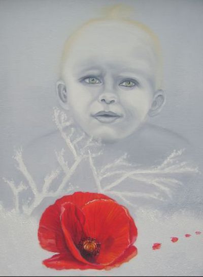 Un coquelicot dans la neige