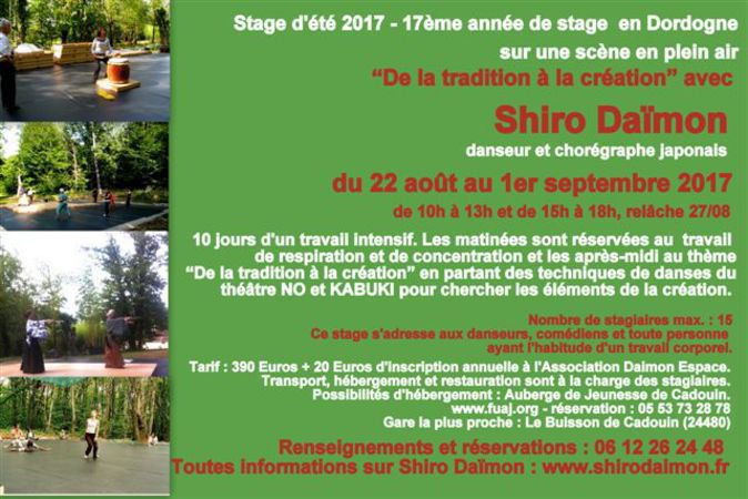 Stage d'été avec Shiro Daïmon en Dordogne