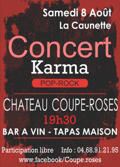 CONCERT KARMA POP-ROCK - BAR À VIN - TAPAS MAISON