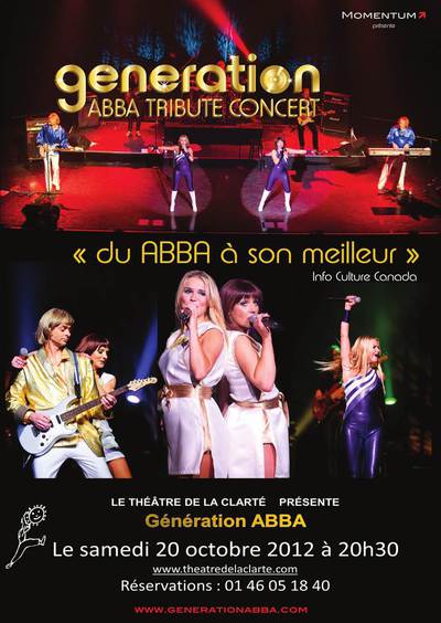 Génération ABBA tribute concert