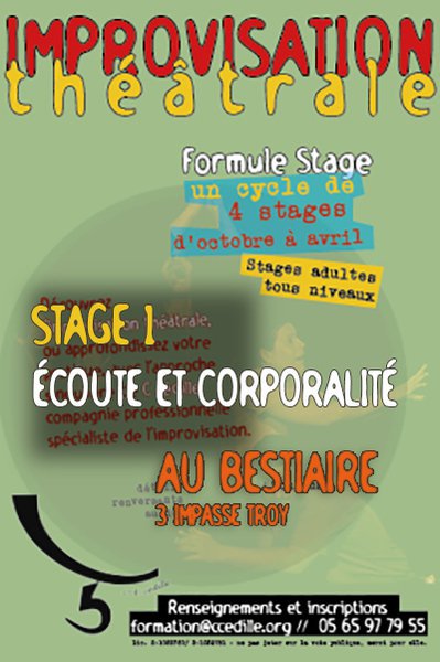 Cycle de stages d'improvisation théâtrale à Toulouse : STAGE 1