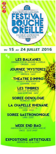 Festival de Bouche à Oreille Jura 2016