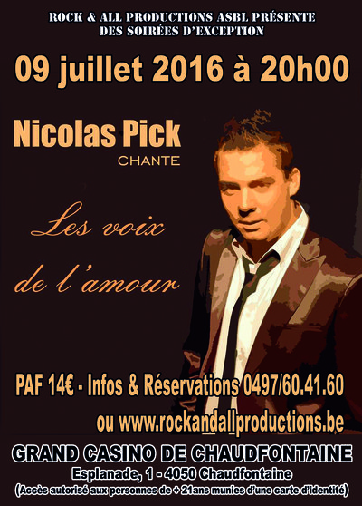 Nicolas Pick chante les voix de l'amour