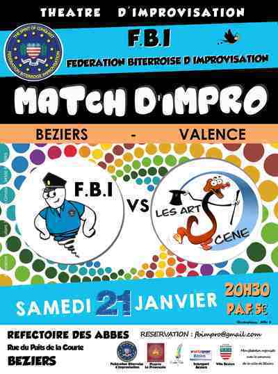 Match d'impro FBI (Beziers) vs ArtScènes (Valence)