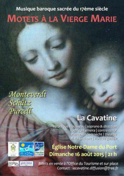 Concert de musique baroque sacrée du 17ème siècle. MOTETS A LA VIERGE MARIE.
