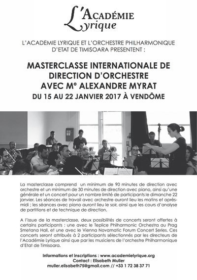 MASTERCLASSE INTERNATIONALE DE DIRECTION D'ORCHESTRE