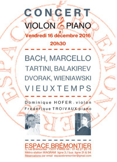 Concert Violon et Piano