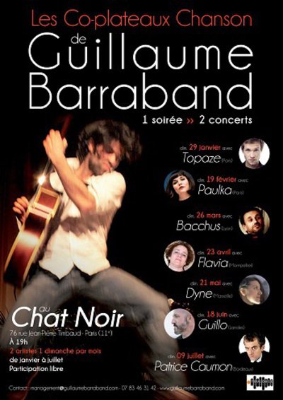 G. Barraband / Patrice Caumon : Les co-plateaux chanson du Chat Noir