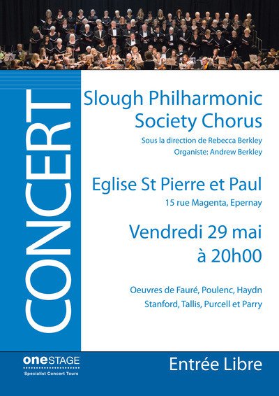 Concert du chœur anglais Slough Philharmonic Society Chorus