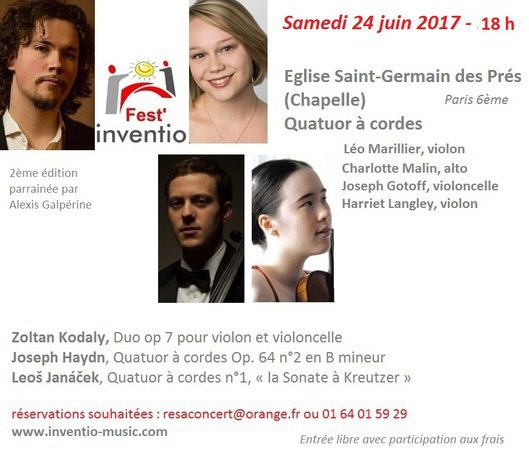 Fest'inventio : Quatuor St Germain des prés