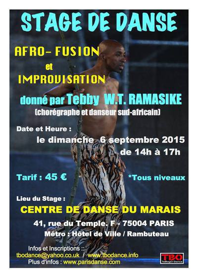 Stage de danse afro contemporain et improvisation