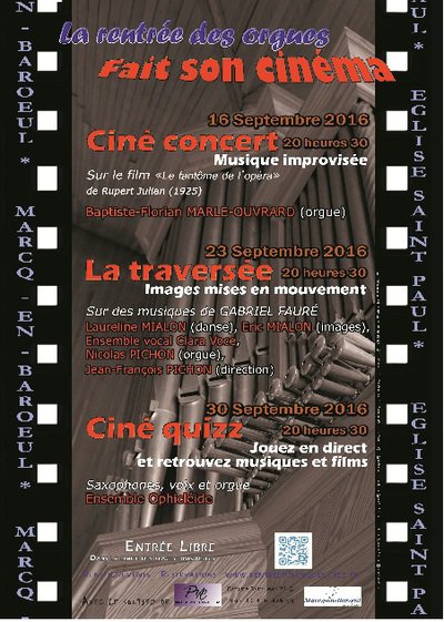 La rentrée des orgues // Cinéma : Ciné Quizz par l'ens. Ophicléide