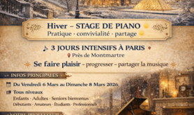 Hiver à Paris, Stage de piano 3 jours intensifs 