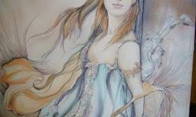 Aimeo île était une soie - créatrice de textiles peints