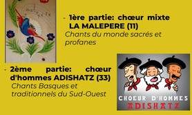 Concert de deux chœurs à Biscarrosse plage