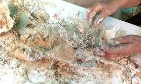 STAGE Sculpture -volume plâtre-  papier -fil de fer