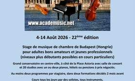 Académie d'été de Musique de Chambre à Budapest