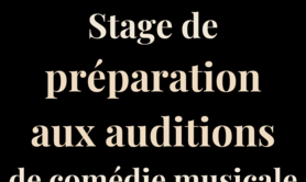 Stage de préparation aux auditions de comédie musicale