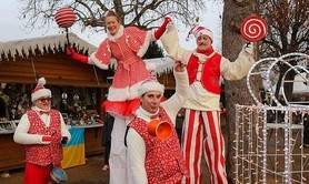 Les Frères du Mystère-Déambulation - Les Zinzins Acidulés (échassiers, musiciens, jongleur…)