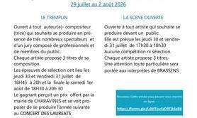 TREMPLIN CHANSON FRANCAISE et SCENE OUVERTE