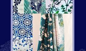 Motifs au pochoir sur textile