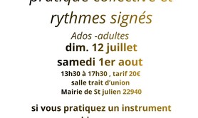 Stage d'initiation rythmes signés 