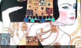 Stages -Tempera dans l'esprit de Gustav Klimt