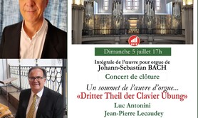 Intégrale de l'oeuvre d'orgue de J.S. Bach; dernier concert