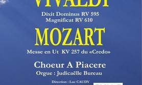 Concert VIVALDI, MOZART, par le Choeur A Piacere 
