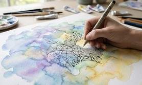 Aquarelle intuitive & dessin méditatif Zentangle