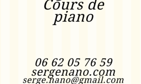 Serge NANO - Cours de piano pour tous publics 28 euros