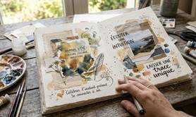 Journal d'été avec collage, écriture et intuition