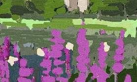 Peinture alla prima dans les jardins du Château de Corbelin