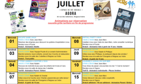  Programme d’activités juillet 2026 à l’Agora