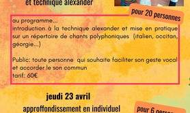 journée chants polyphoniques et technique alexander