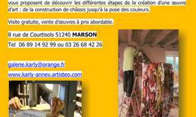 Visite d'atelier galerie sur rendez vous