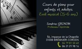 Sandrine Grondin - Cours de piano