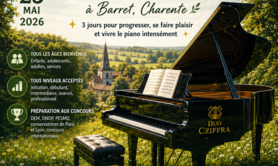 PENTECÔTE 2026 — STAGE DE PIANO INTENSIF  Barret, Charente
