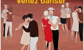 Thé dansant, un orchestre en direct sur scène