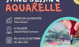Stage dessin & aquarelle - Vacances Toussaint