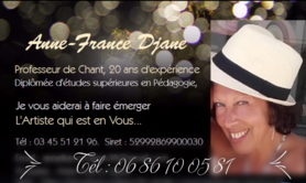 Anne-France Djane - Coach d'Expression Vocale et Scénique