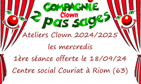 Compagnie 2 pas sages - Cours de clown hebdomadaires 2024/2025