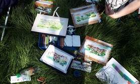 stage d'aquarelle en pleine nature